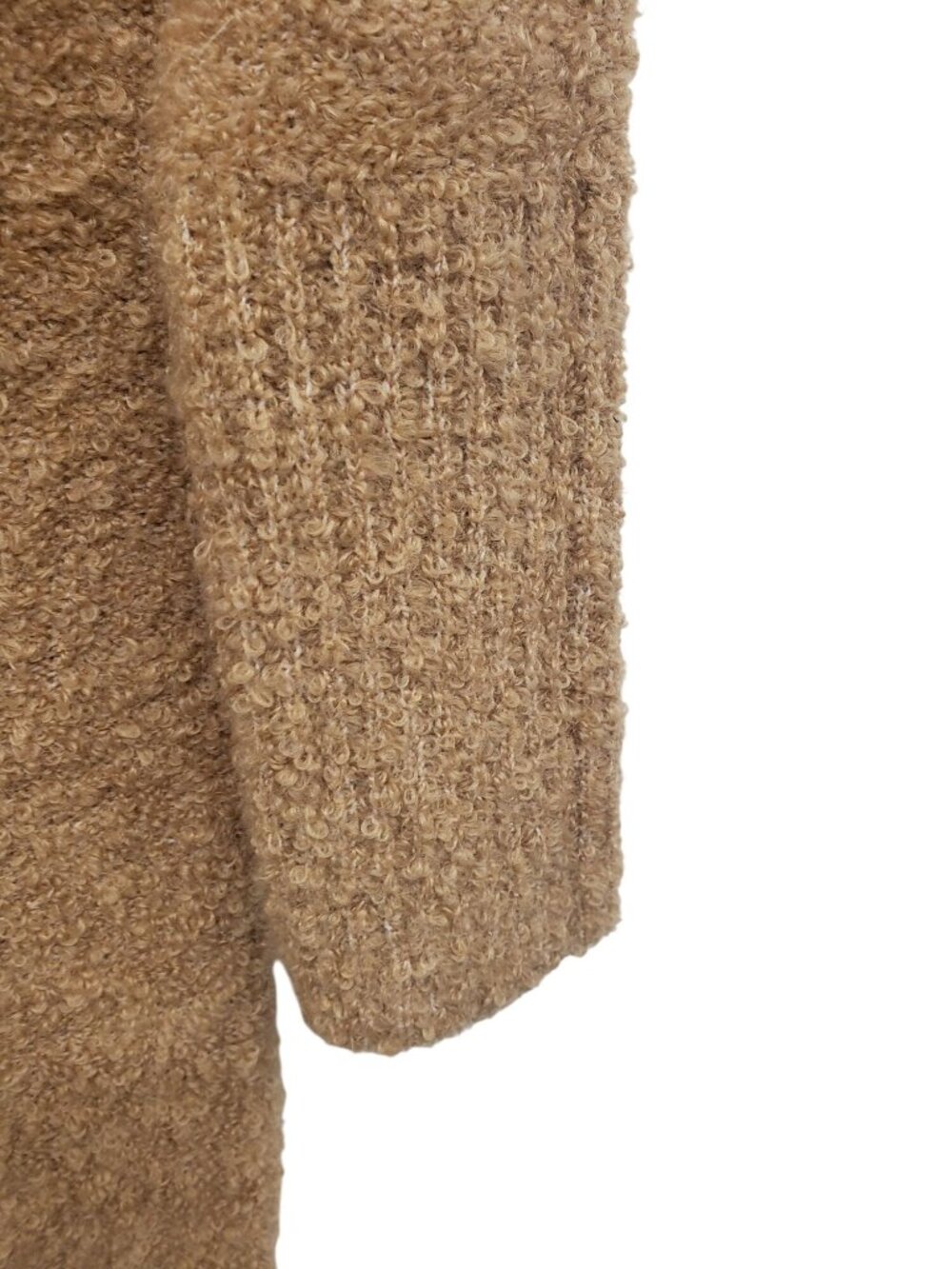 NEW Express Brown Fuzzy Y2K Asymmetrical Bodycon Sweater Dress S Small - Picture 3 of 6